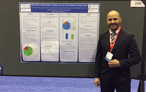 Fellow with poster