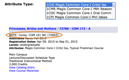 Class Search Attribute Sample