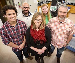 Holly Stessman and her lab team