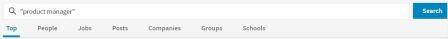 Screenshot of LinkedIn's search bar