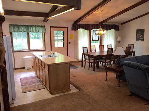 Kitchen in Brebeuf Cabin