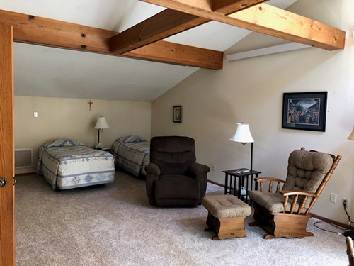 Living area in Lalemant Apartments