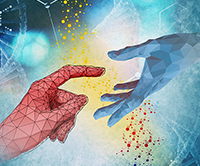 Hands reaching out