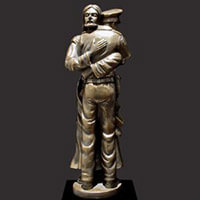 Officer Needs Help sculpture