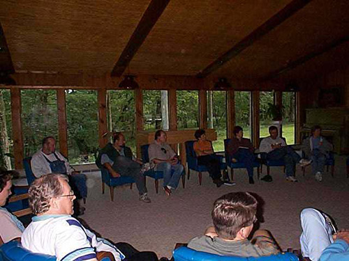 A group of retreat participants in St. Kateri Chapel