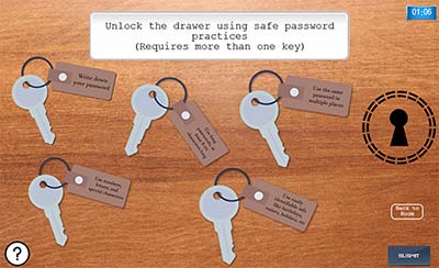 Virtual Escape Room Key challenge