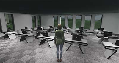 View of Creighton Commons computer lab