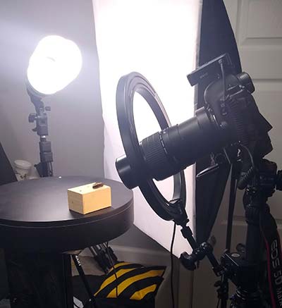 Setup for macrophotography