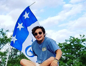 Dominic Jasso celebrating Greek life at Creighton.