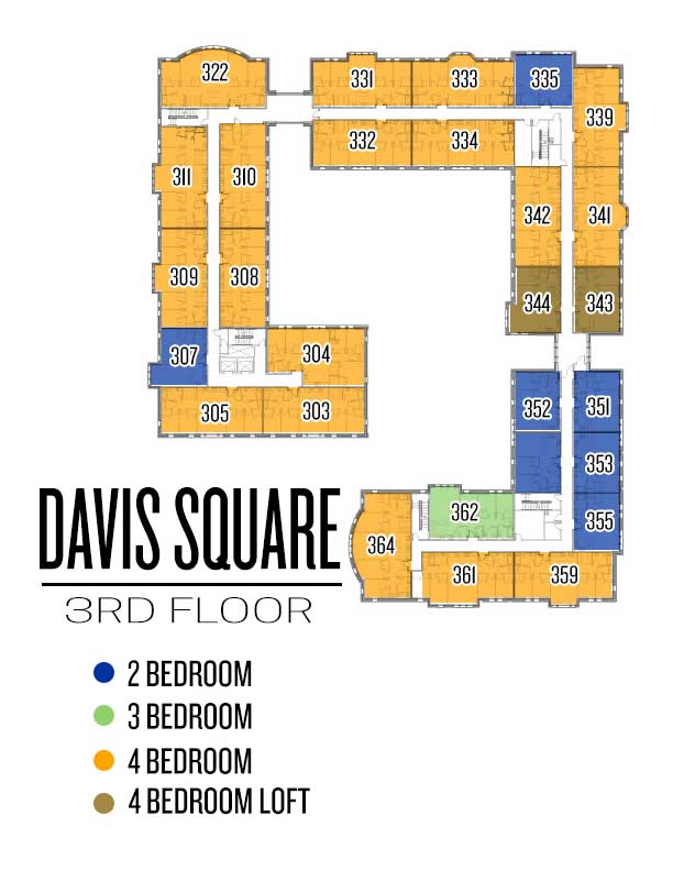 Davis Square 3rd Floor floorpan