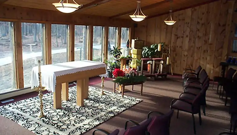Interior view of St. Kateri Chapel