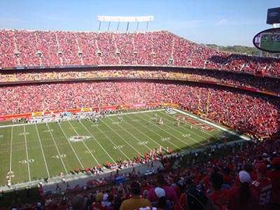 Kansas City Chiefs game at Arrowhead stadium.