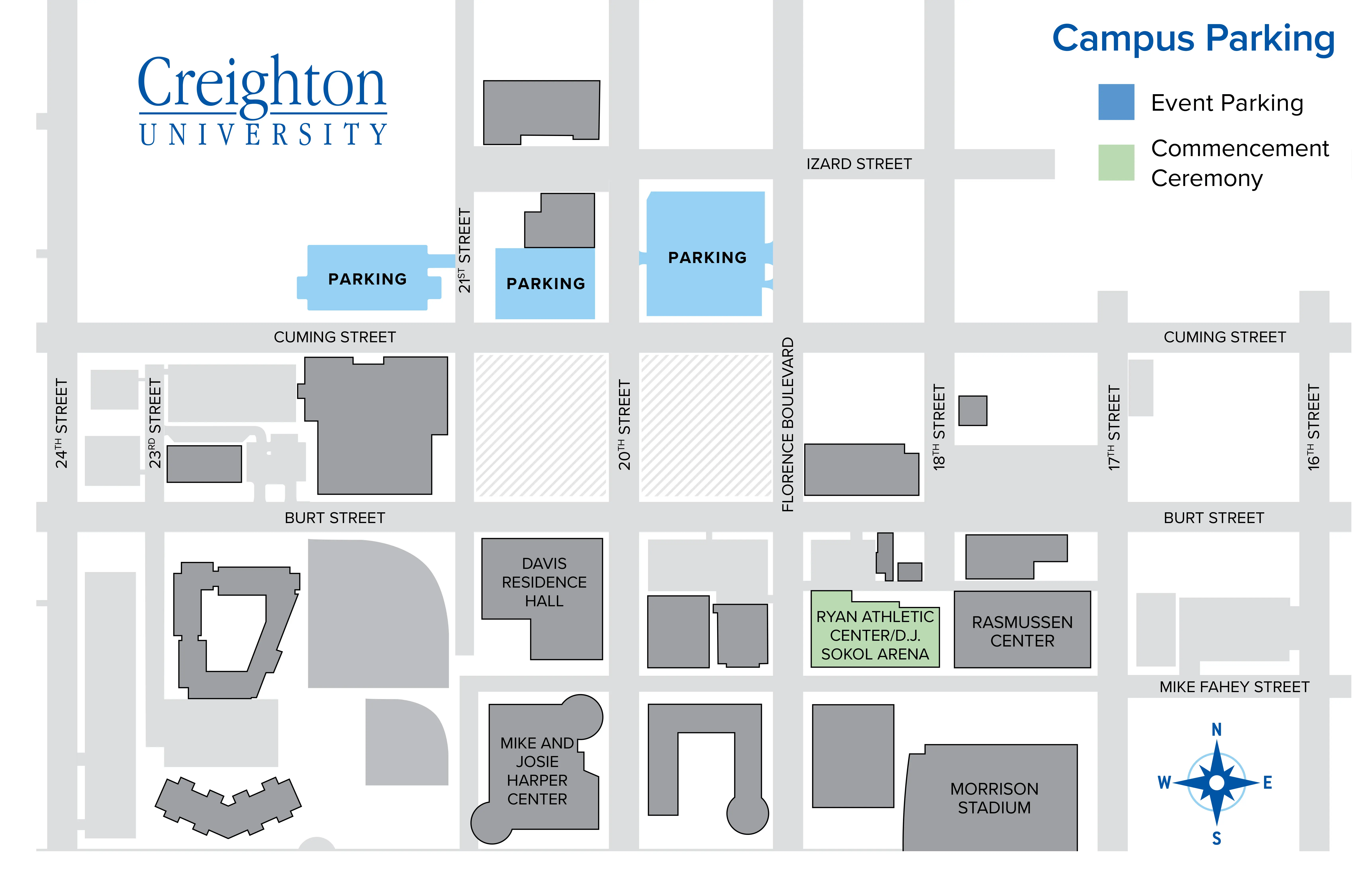 Creighton parking map