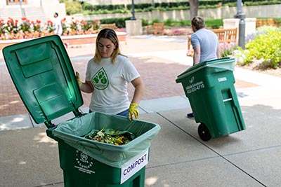 Students helping recycle through Green Box program
