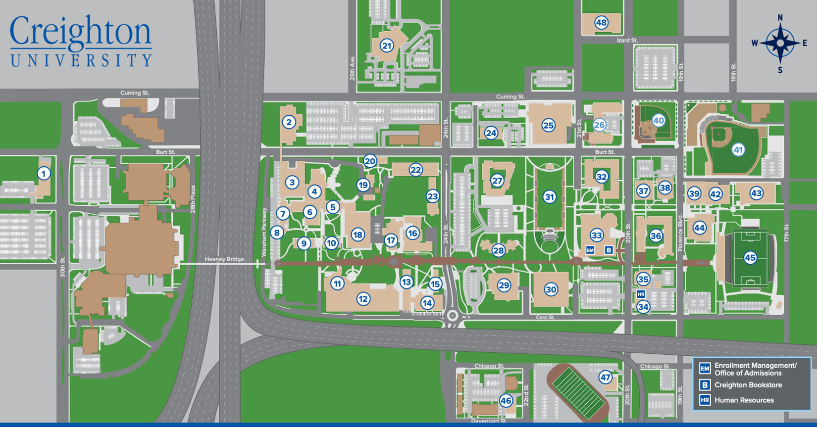 Creighton Campus Map 2025