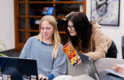 Creighton students studying together