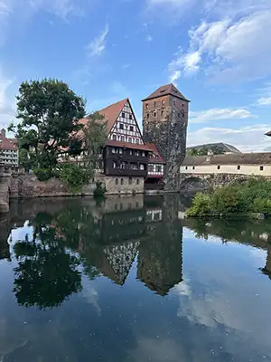 Idyllic water setting in Nuremberg