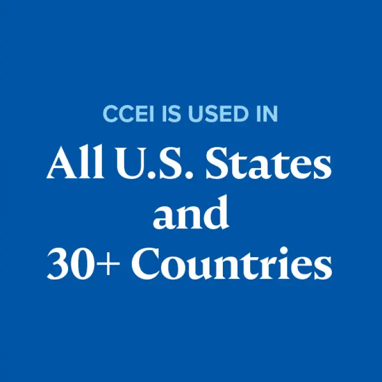 CCEI is used in all U.S. states and 30+ countries 