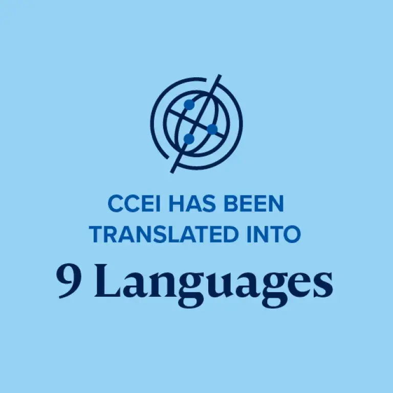 CCEI has been translated into 9 languages 