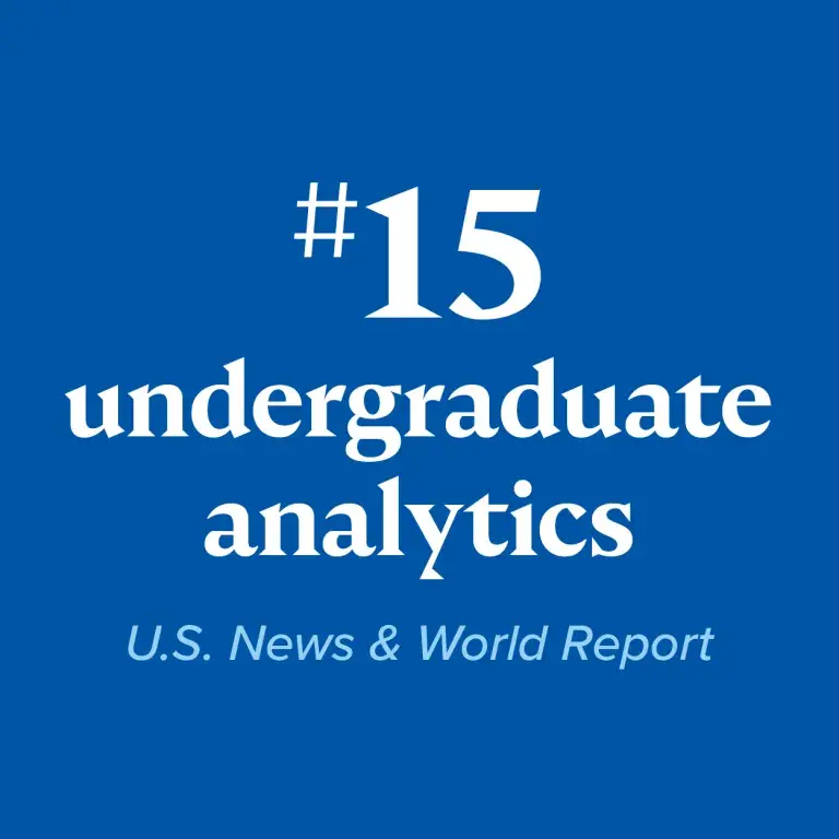 #15 Undergraduate Analytics U.S. News & World Report