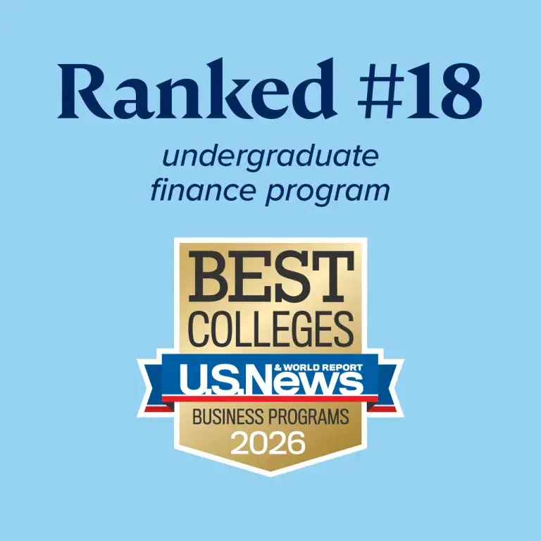 Ranked #18 Undergraduate Finance Program