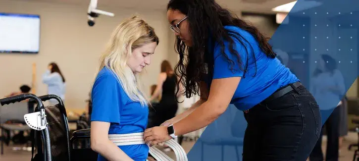Occupational therapy students in hands on learning classroom
