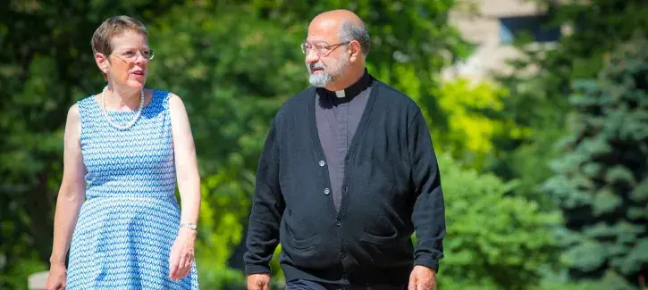 Maureen McCann Waldron and Fr. Andy Alexander