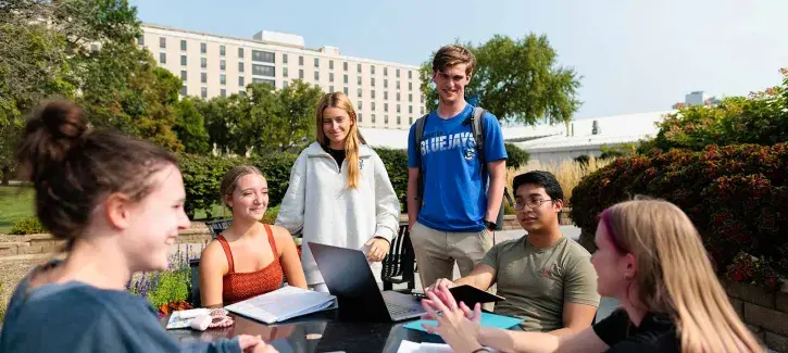 Creighton students studying