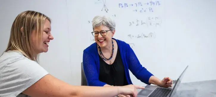Dr Seger with student