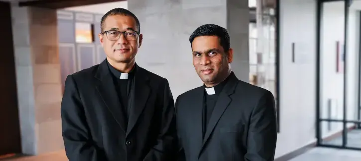 Jesuits Rev. George Meze, SJ, and Rev. Elvin Cardoso, SJ