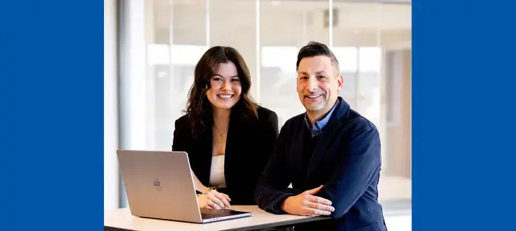 Nathan Preheim and Mary Margaret Mellen at the Heider College of Business Creighton