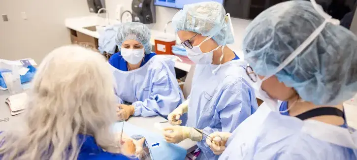 Nurses in surgery setting