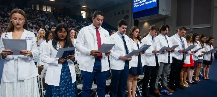 White Coat ceremony on campus