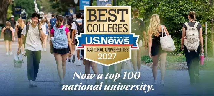 Best Colleges U.S. News & World Report 2027 - Now a top 100 national university.