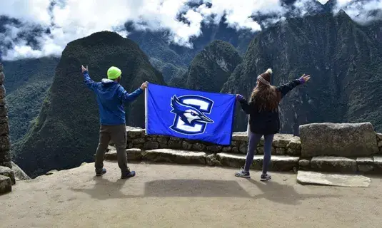 A student studying abroad in Peru