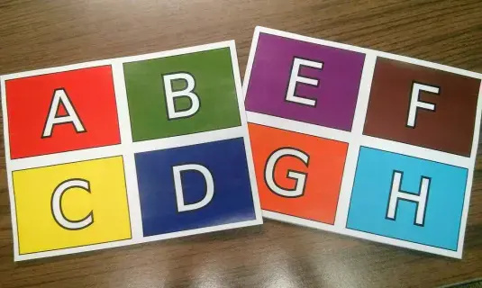 color cards to solicit realtime feedback from students in the classroom