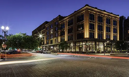 Evening in the Old Market district.