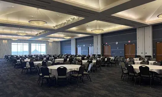 Harper Ballroom wide shot of tables