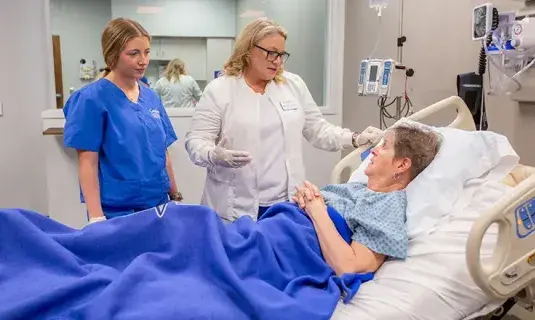 Nursing care in patient room