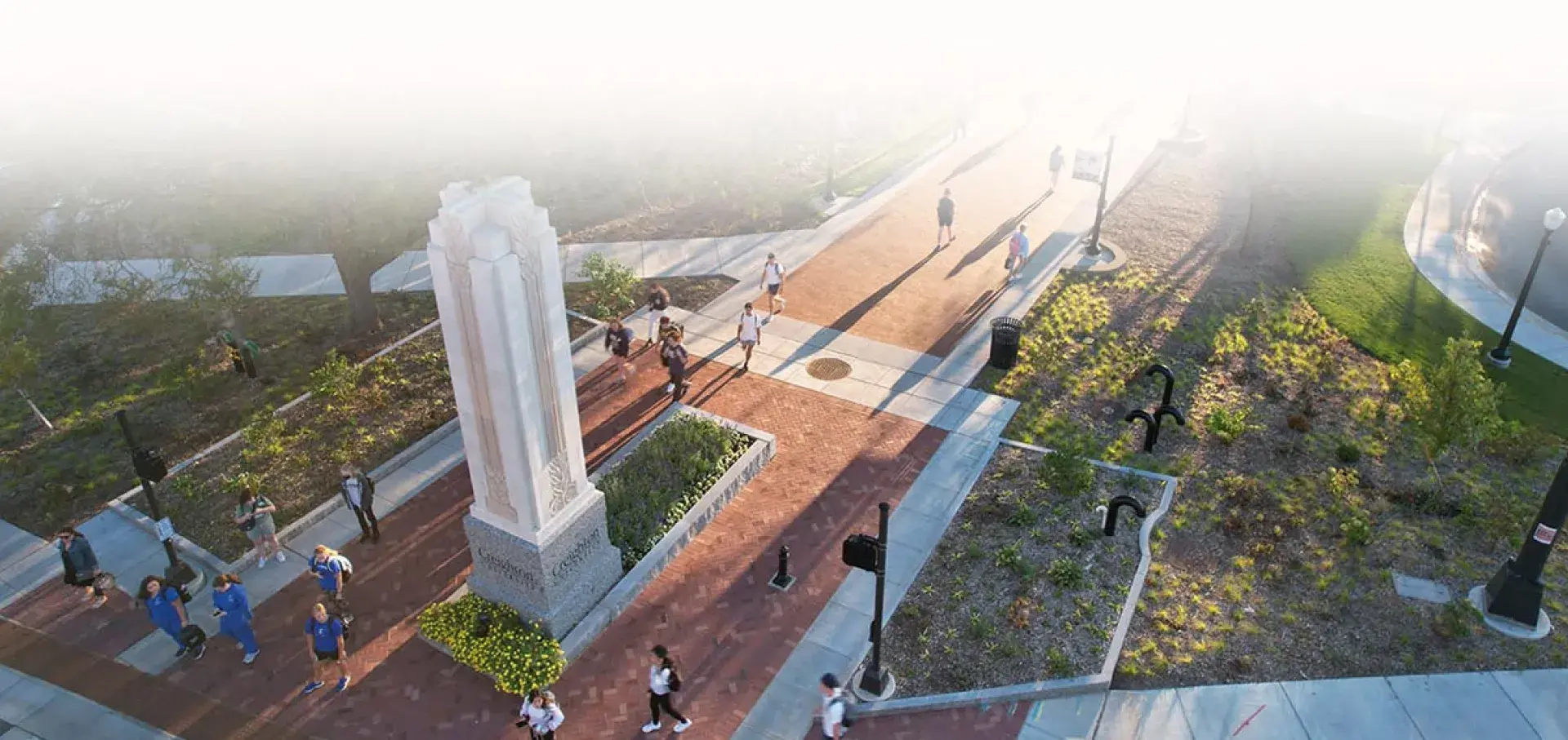 Arial view of Creighton's campus