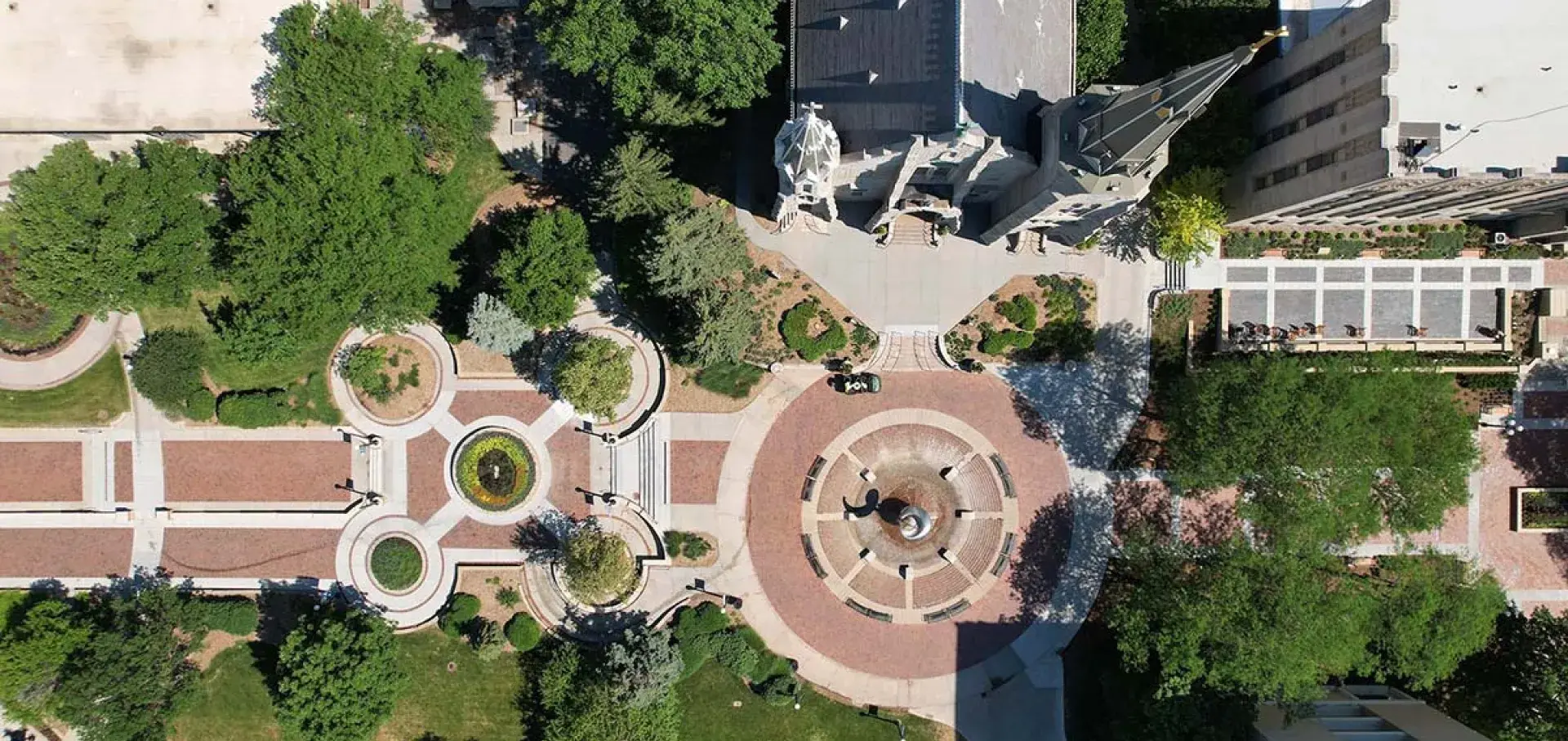 Drone footage of Creighton campus