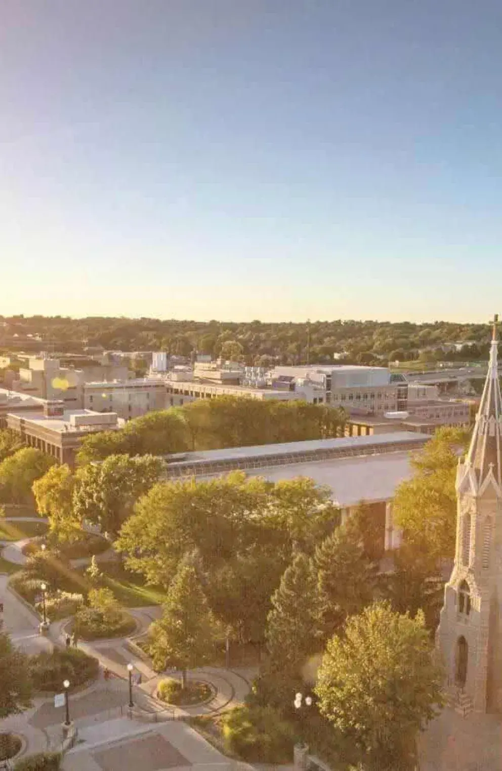 Creighton campus at sunrise