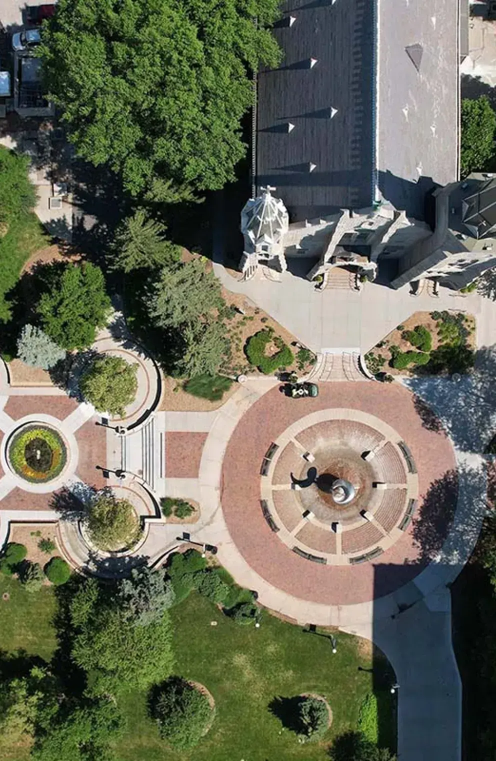 Drone footage of Creighton campus
