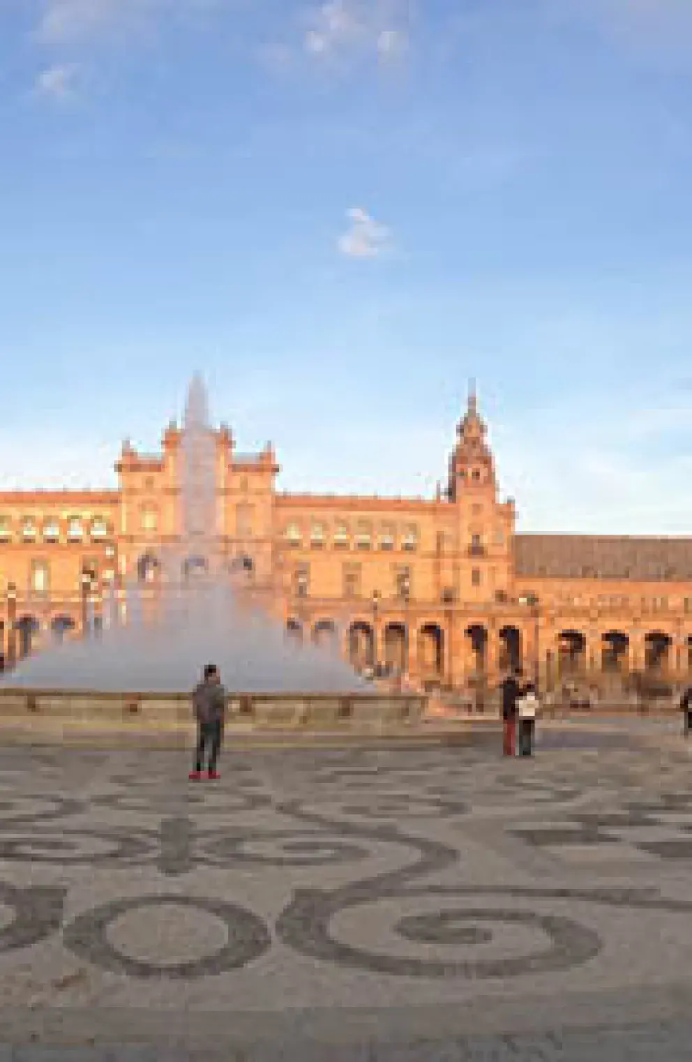 Fountain in town square at Sevilla, Spain
