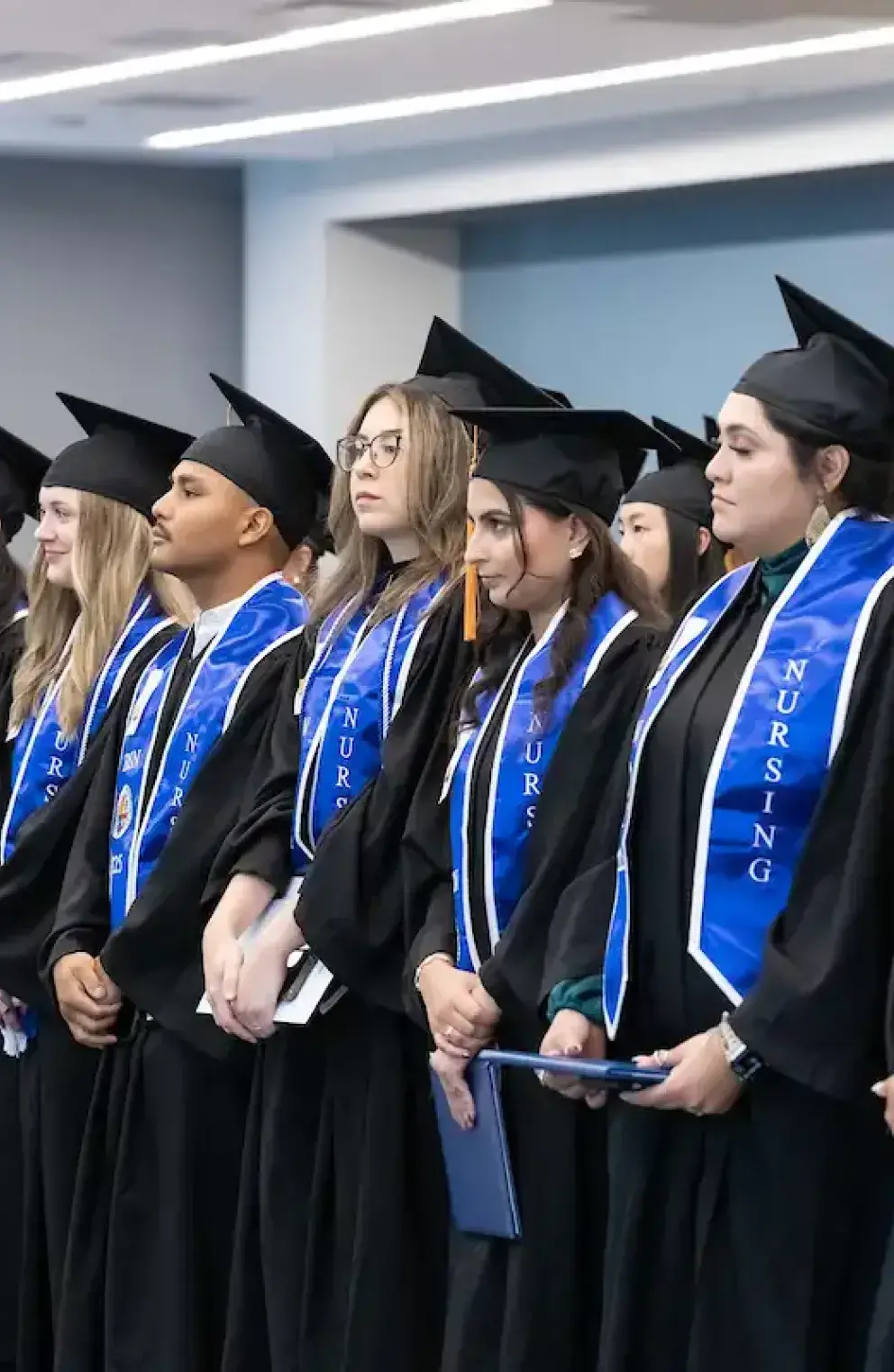 Nursing students at commencement ceremony
