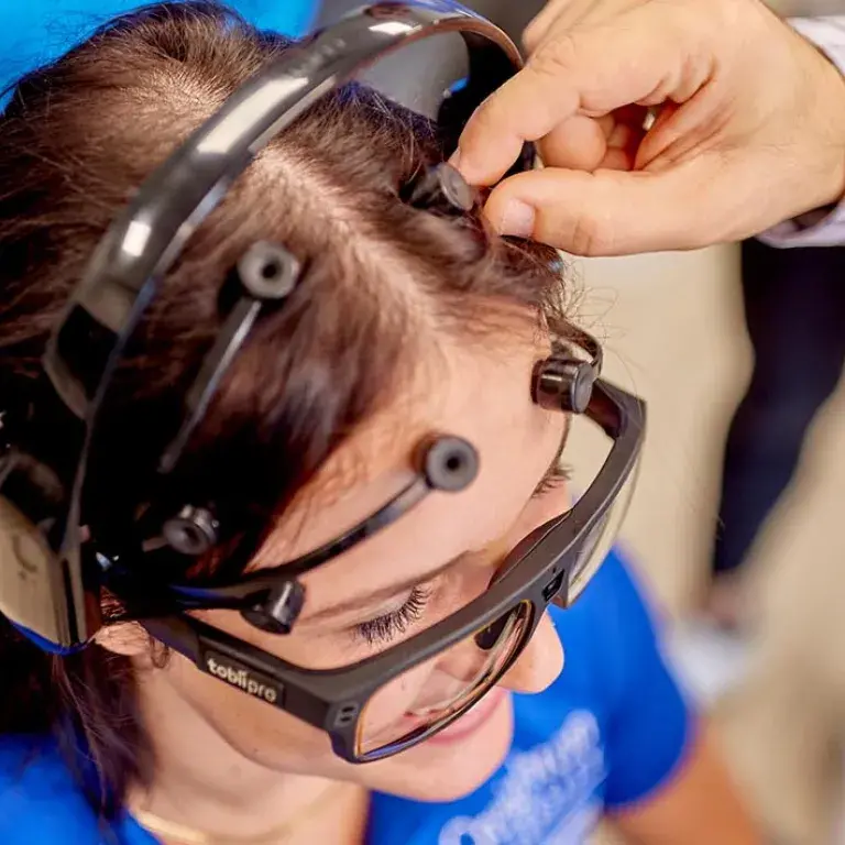 Having brain examined in study