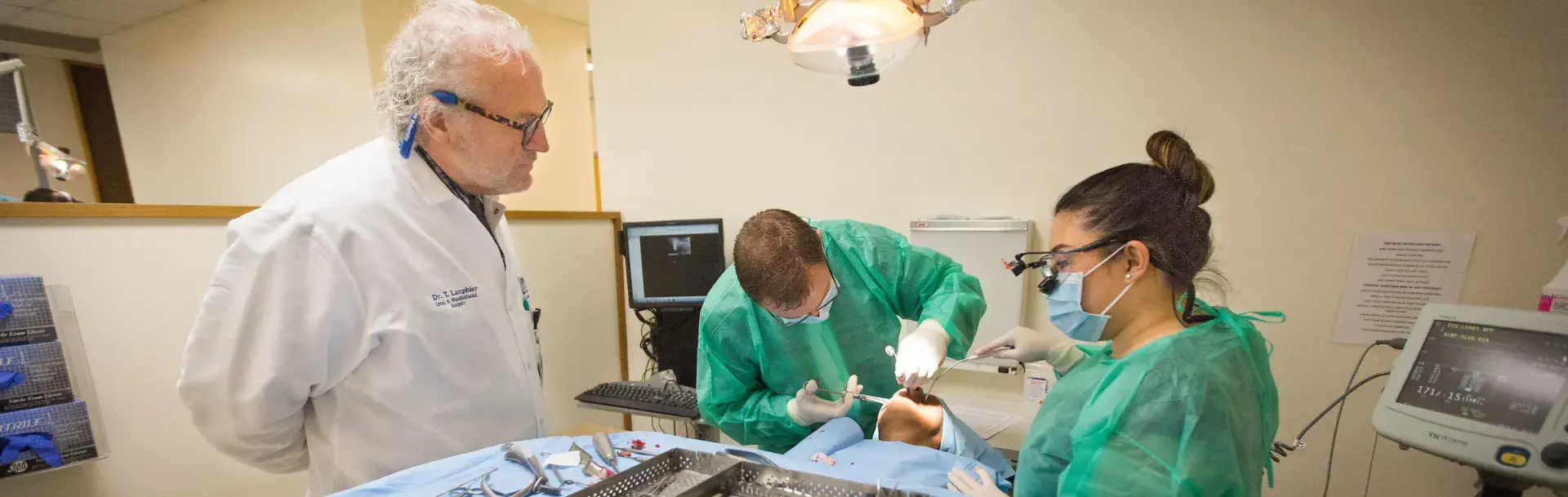 Dental surgical procedure at Creighton.