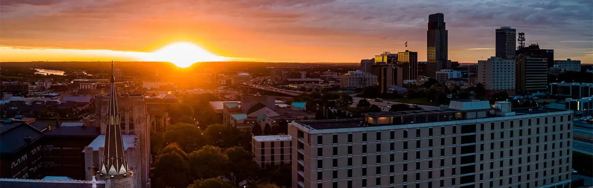 Creighton campus at sunrise