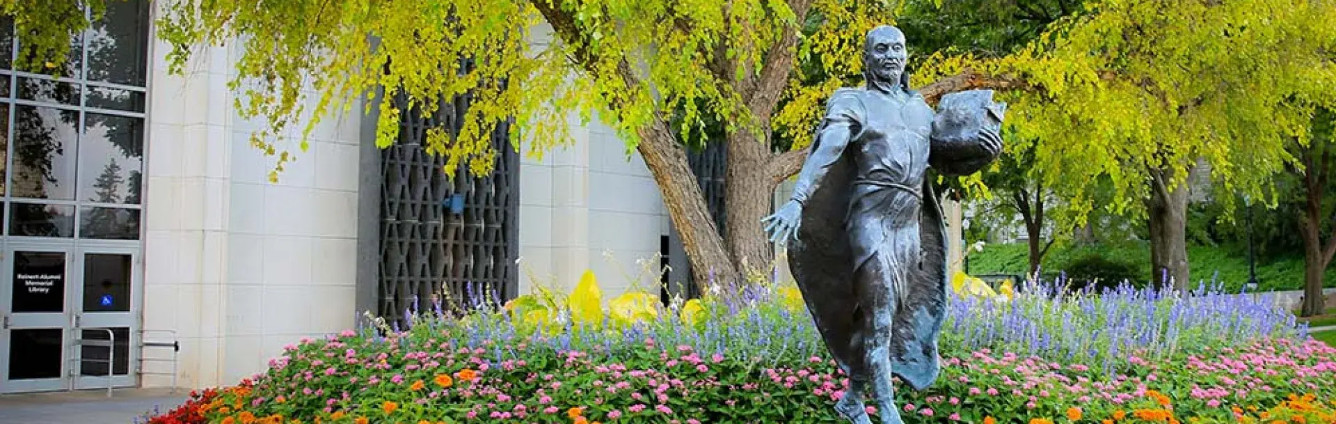 St. Ignatius statue on campus