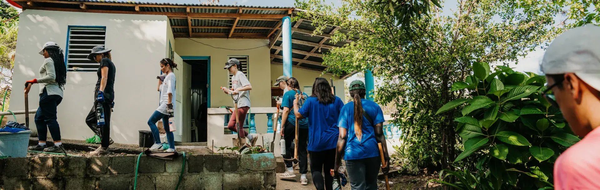 students walking